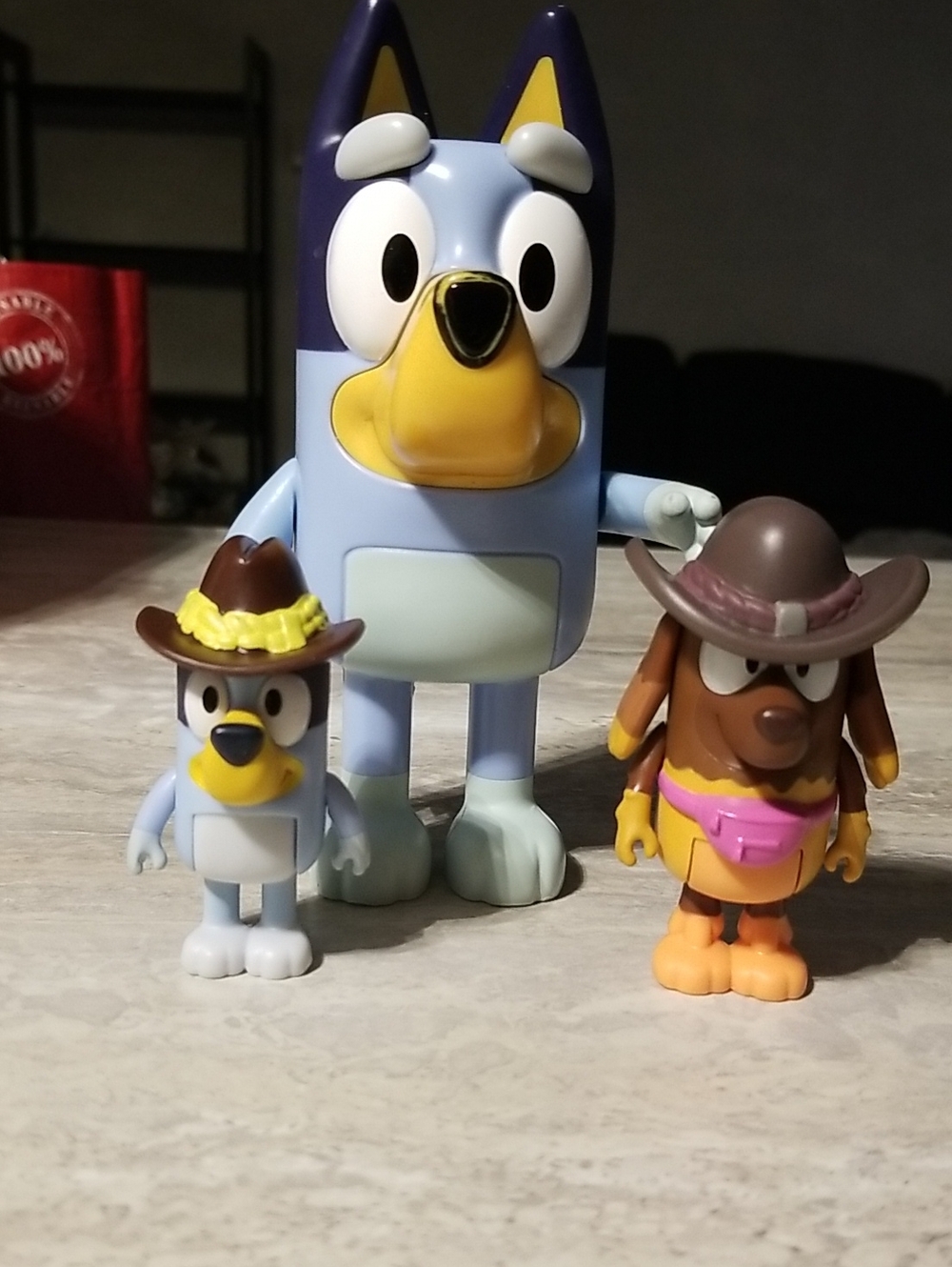 Bluey Collectible Figure Lot, One Talking Figure